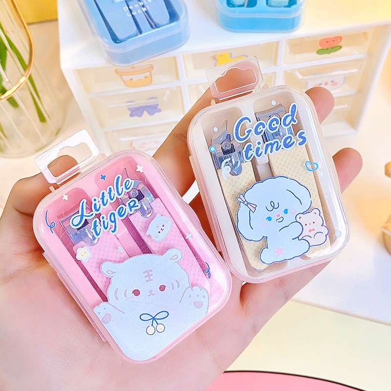 Set 2 dụng cụ làm móng bằng thép không gỉ họa tiết hoạt hình dễ thương