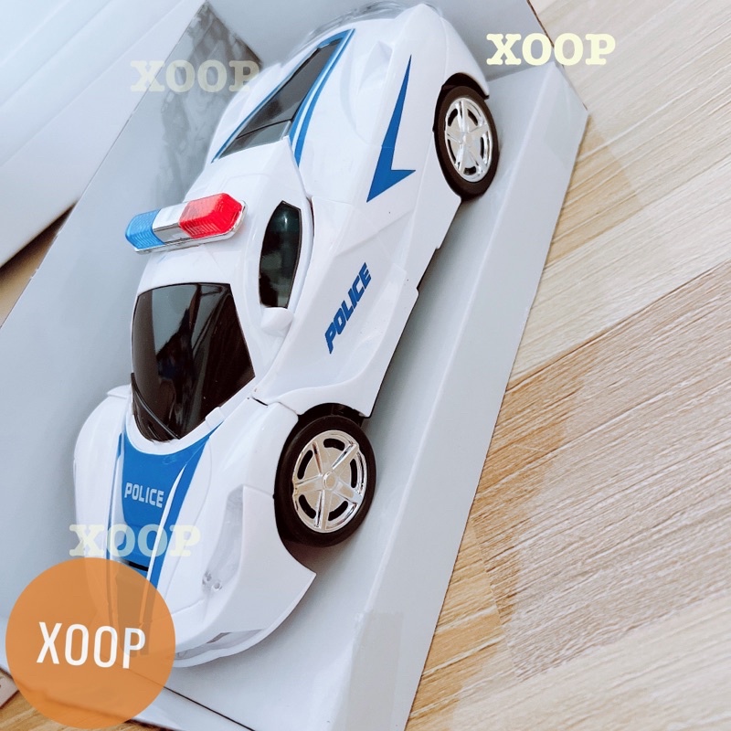 Đồ chơi ! Xe cảnh sát biến hình có nhạc đèn cho bé mã FW-2033