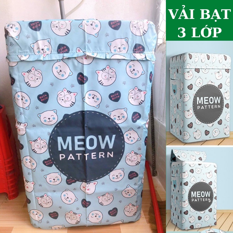 Bọc Máy Giặt Cửa Trên, Lồng Đứng 7 Kg, 8 Kg, 9 Kg, 10 Kg Áo Trùm Vải Bạt Chống Mưa Nắng