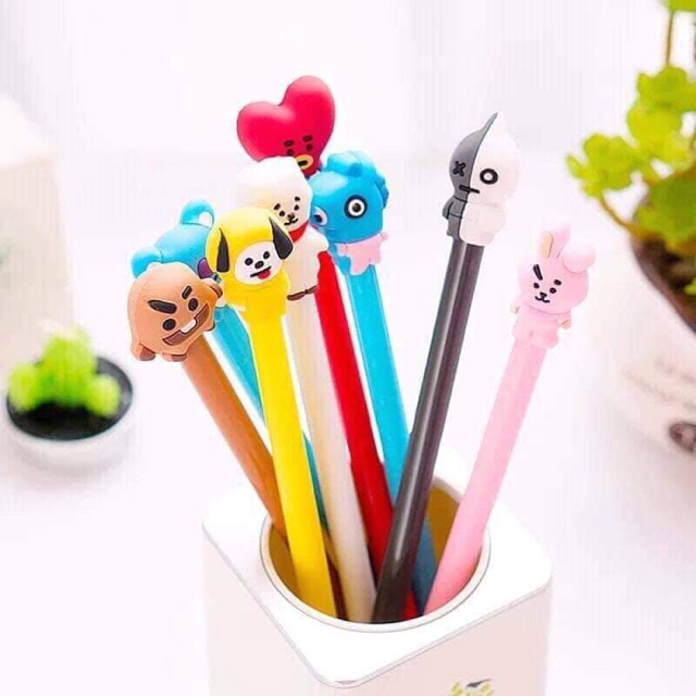 Bút nước đen - tím BT21 (BTS)