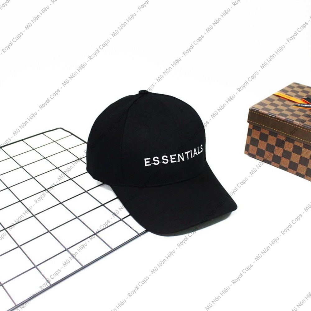 Mũ Lưỡi Trai Nón Lưỡi Trai Nam Nữ Essentials Đen Vải Kaki Nón Kết - Royal Caps
