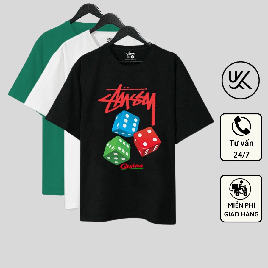 Áo Thun Tay Lỡ STUSSY, áo phông unisex Form rộng oversize, chất liệu Cotton. KKIMShop