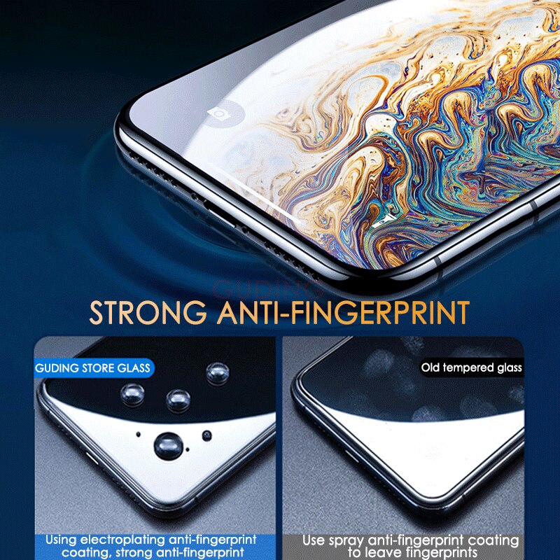 2 Chiếc kính bảo vệ nắp đầy đủ trên iPhone 11 12 Pro Max X XS XR Bảo vệ màn hình cho iPhone 7 8 6 6s Plus SE 2020 Glass