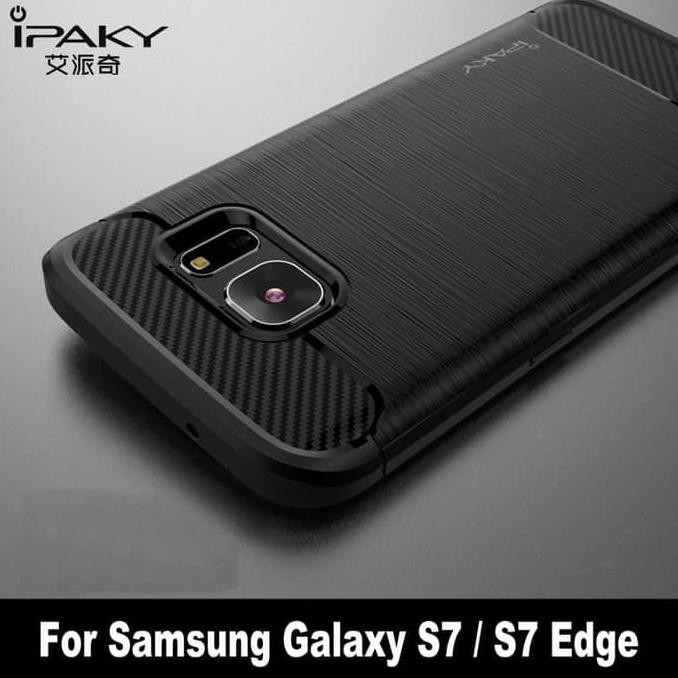 Ipaky Ốp Lưng Sợi Carbon Mềm Siêu Mỏng Cho Samsung Galaxy S7 S8 S9 Edge Plus