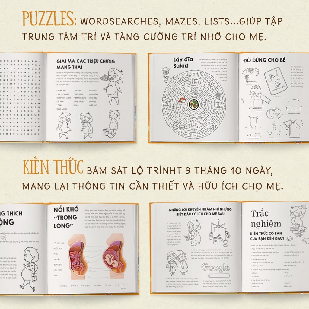 Combo Sách Activity Books: Giúp Mẹ Thư Giãn Và Xây Dựng Thai Kỳ Chu Đáo | Nhà Đậu | 115