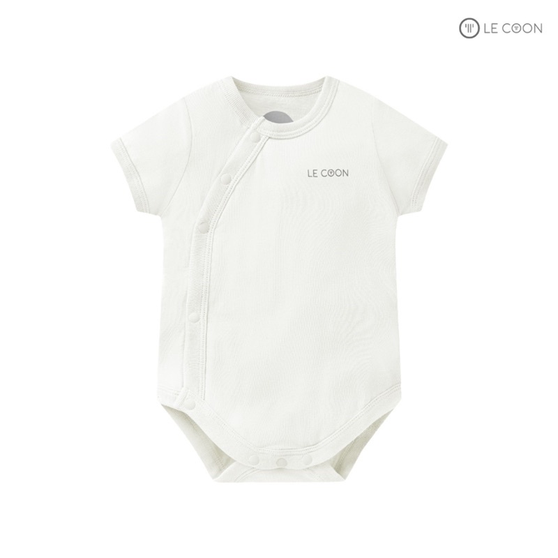 Bodysuit cúc bấm vạt chéo Le coon 100% cotton mềm mát cho bé LC0877