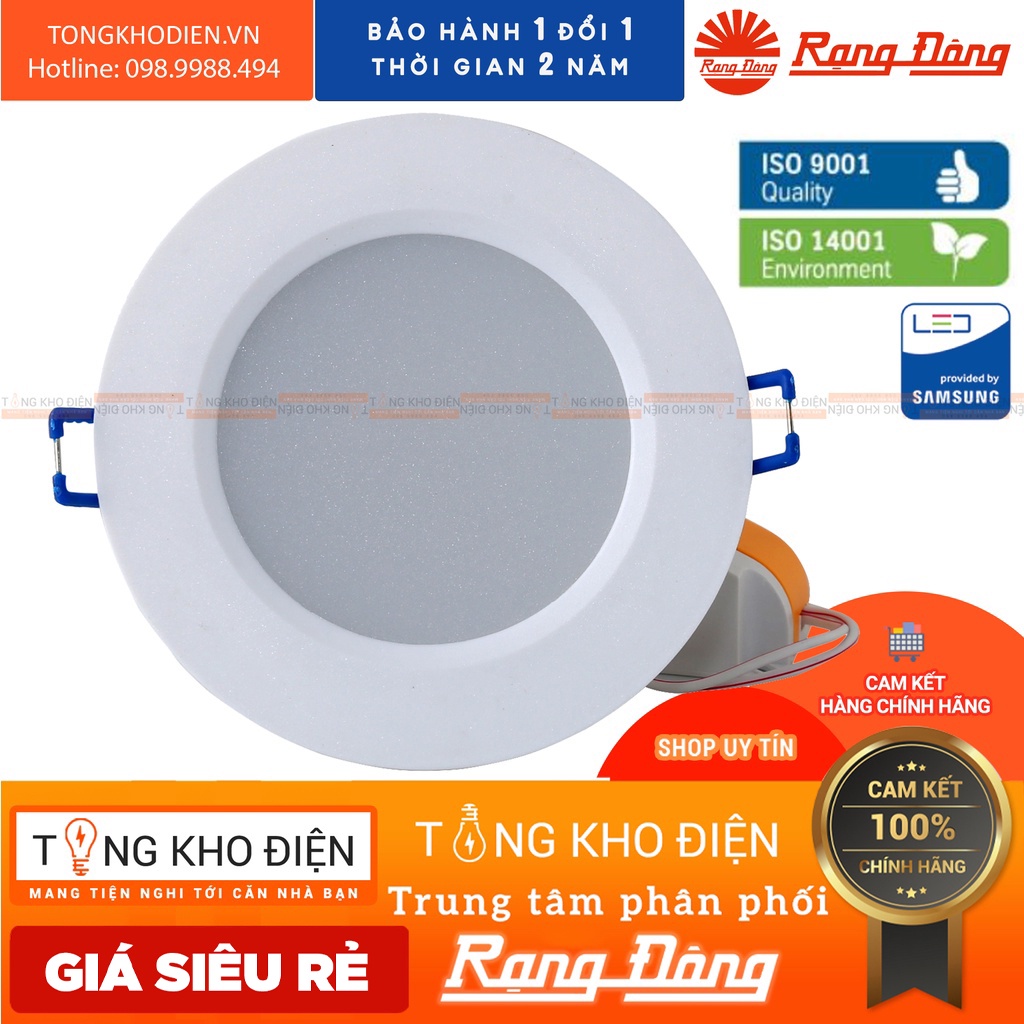 Đèn LED âm trần downlight Rạng Đông 3W, 5W, 7W, 9W,ChipLED SAMSUNG [HÀNG CHÍNH HÃNG]