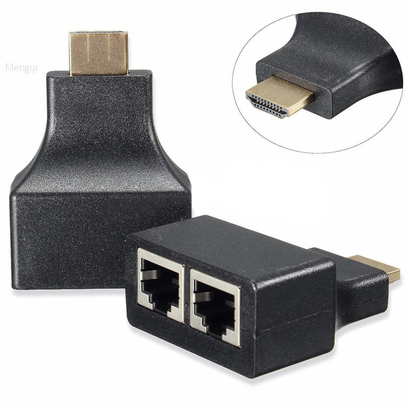 Cặp cáp mở rộng chuyển đổi cổng HDMI sang RJ45 CAT 5 / 6 1080P cho PC PS3 | BigBuy360 - bigbuy360.vn