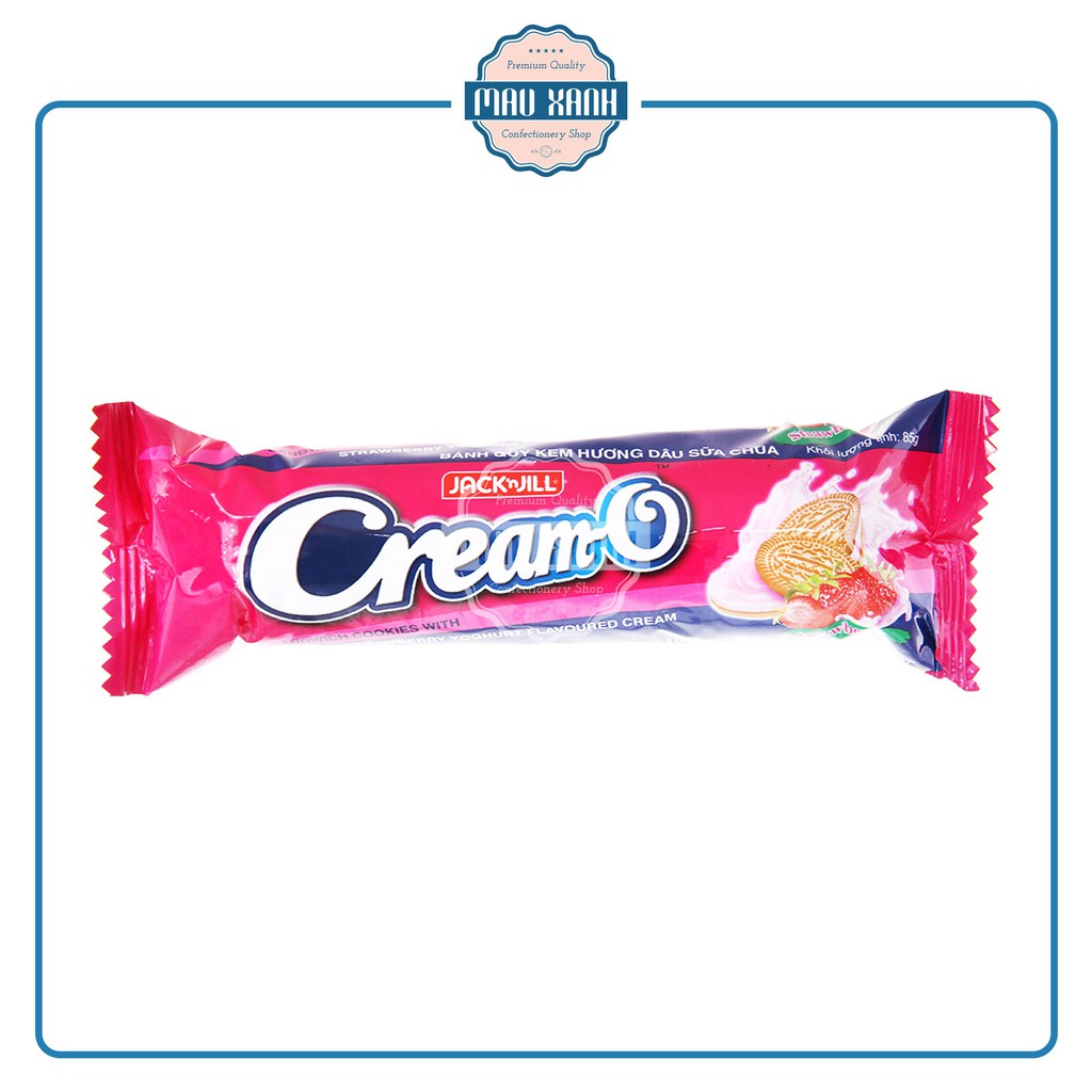 Bánh Quy Cream-O Jack N' Jill Nhân Kem Dâu Sữa Chua (Thanh 85g)