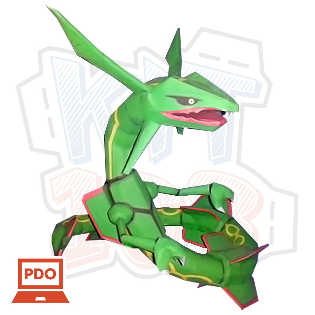 Mô hình giấy Anime Pokemon Rayquaza