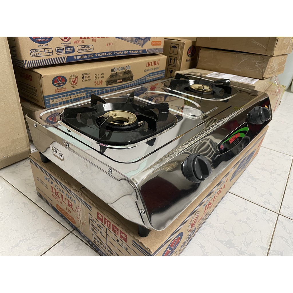 Bếp ga dương mặt inox 789A+ siêu bền, tiết kiệm ga, lửa mạnh