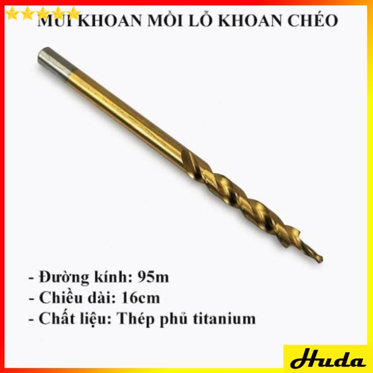 Mũi Khoan Xéo 9.5mm - Tặng Vòng Chặn &amp; Lục Giác  -  đồ làm mộc