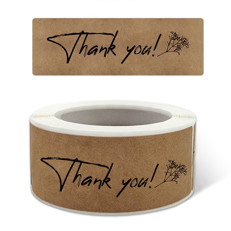 Cuộn 120 Sticker In Chữ Thank You Dán Trang Trí