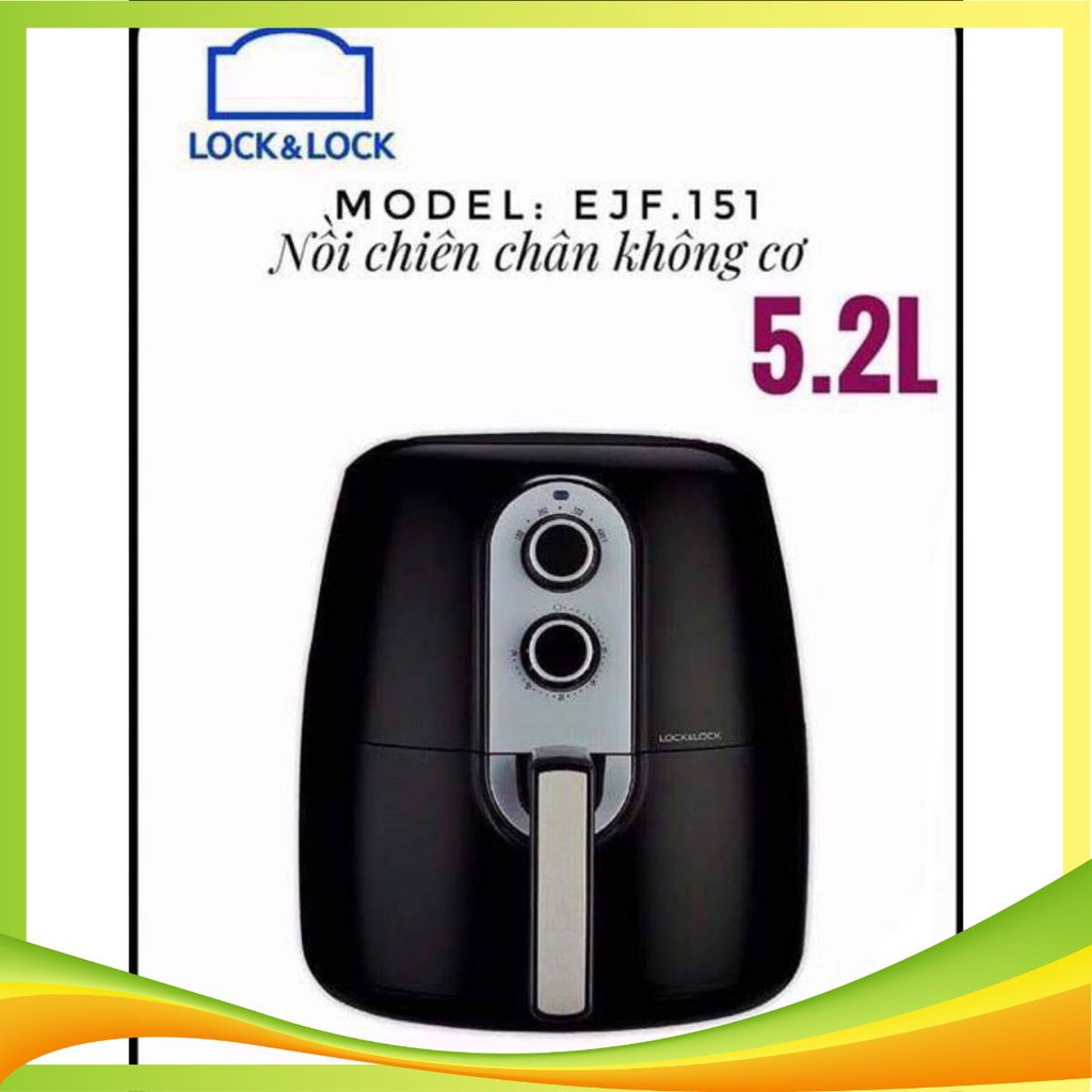 Nồi chiên không dầu Lock&Lock EJF151 cơ 5.2L 1800W