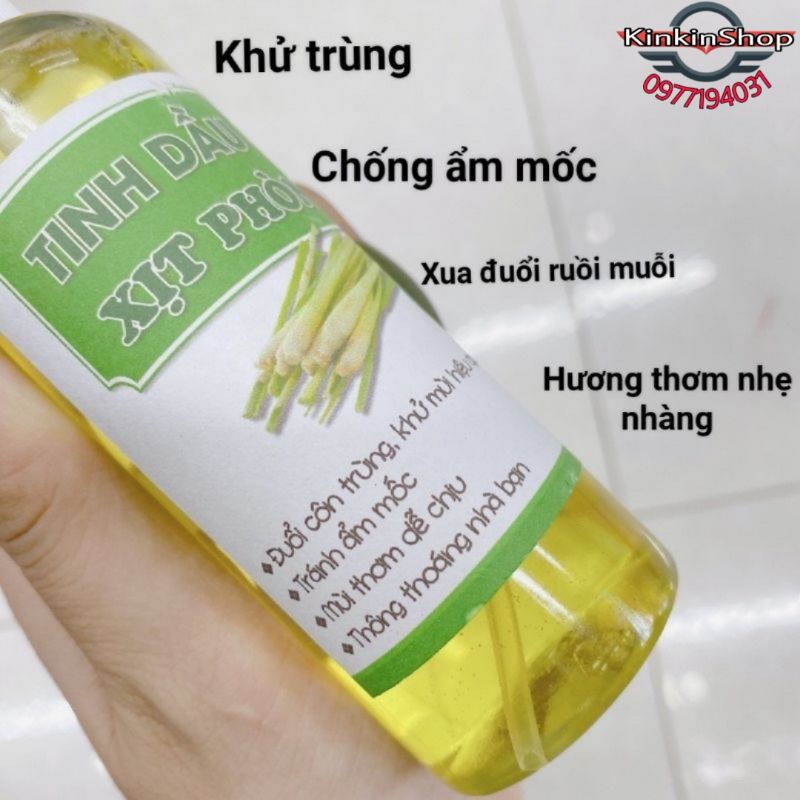 Tinh dầu xả chanh xịt phòng nguyên chất. Khử trùng chống ẩm mốc