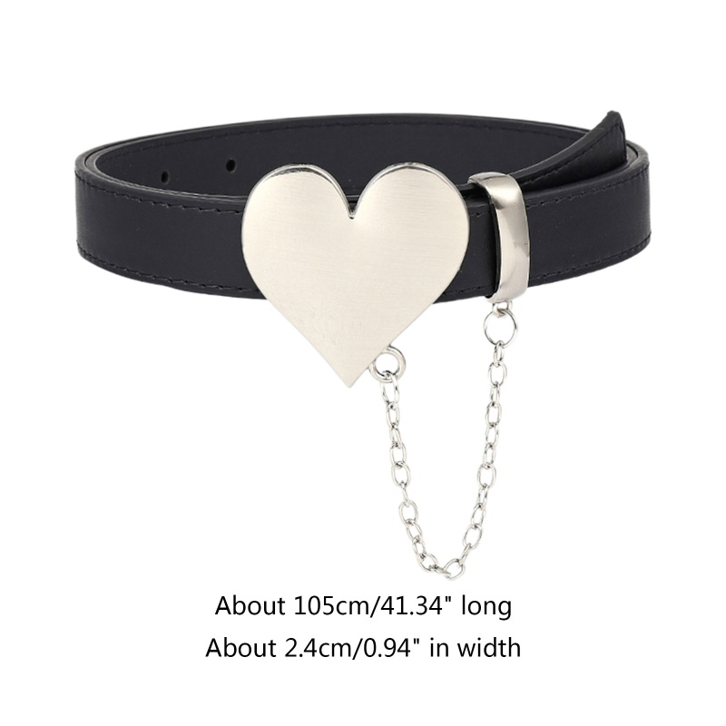 Thắt Lưng Khóa Hình Trái Tim Bằng Hợp Kim Cho Thanh Thiếu Niên