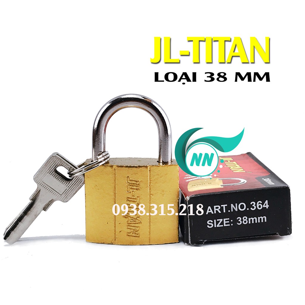 Ổ Khóa 38mm JL-TITAN (Vàng )Top Security Iron Panlock 31.8 x 37 x 14.5 mm Với 3 Chìa Muỗn Linh Hoạt