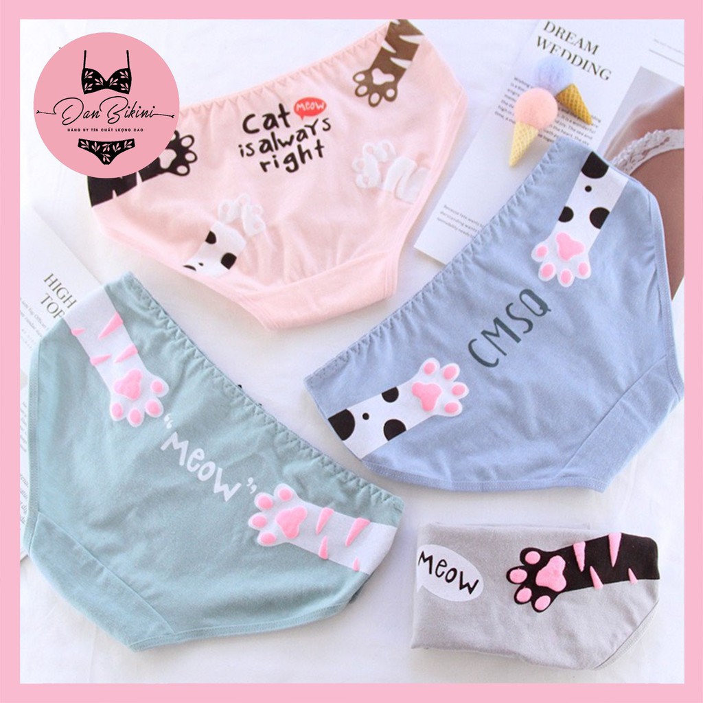 Quần Lót Nữ Cotton Set Meow đáng yêu cute thoáng mát mã A28 | BigBuy360 - bigbuy360.vn