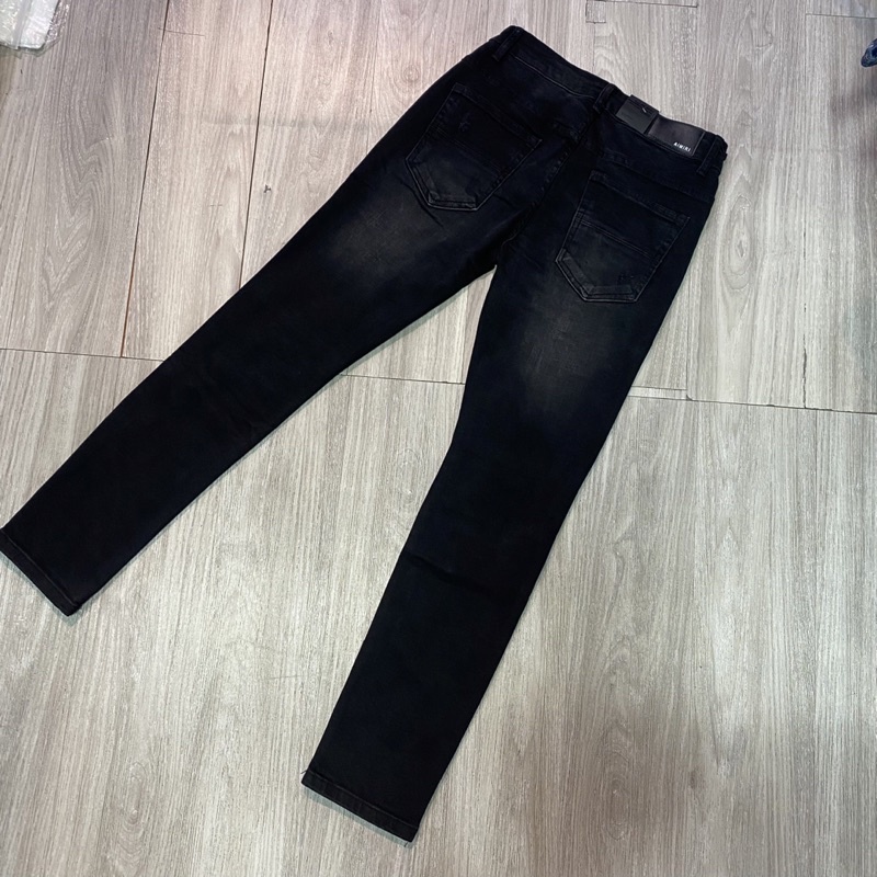 Quần bò amiri rách 2 gối rách nhỏ quanh đùi-3466