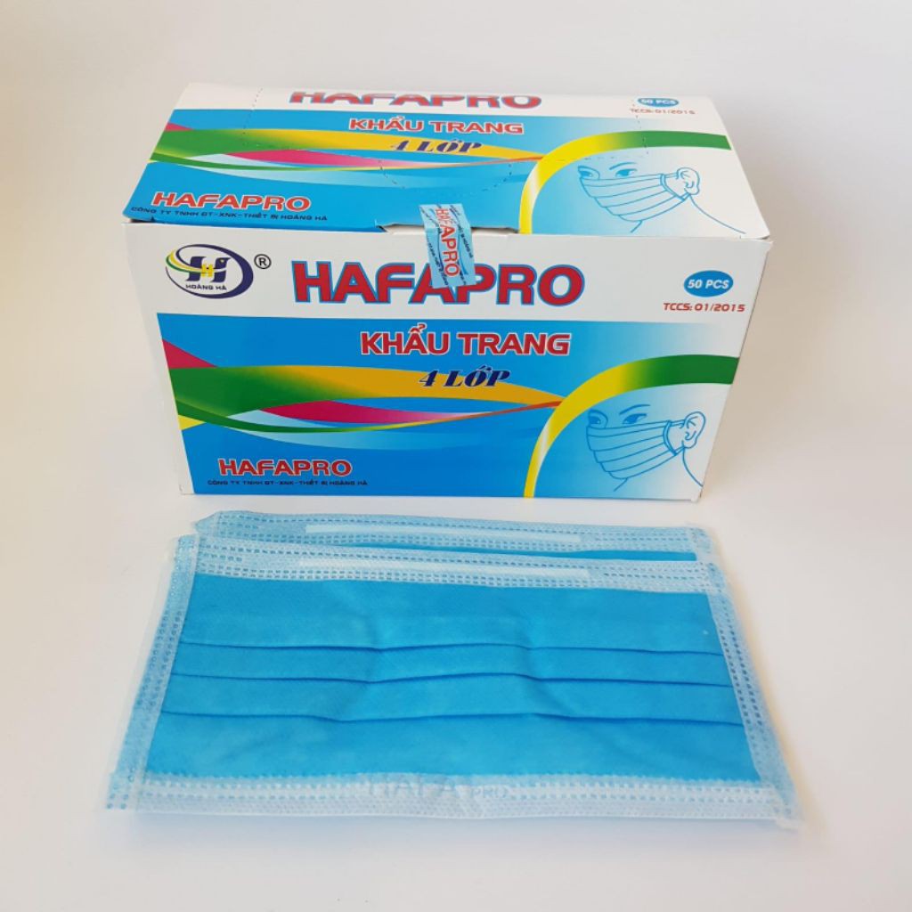 [HÀNG ĐÃ KIỂM ĐỊNH] Khẩu trang y tế 4 lớp HAFAPRO Hộp 50 cái -An toàn đạt tiêu chuẩn | BigBuy360 - bigbuy360.vn