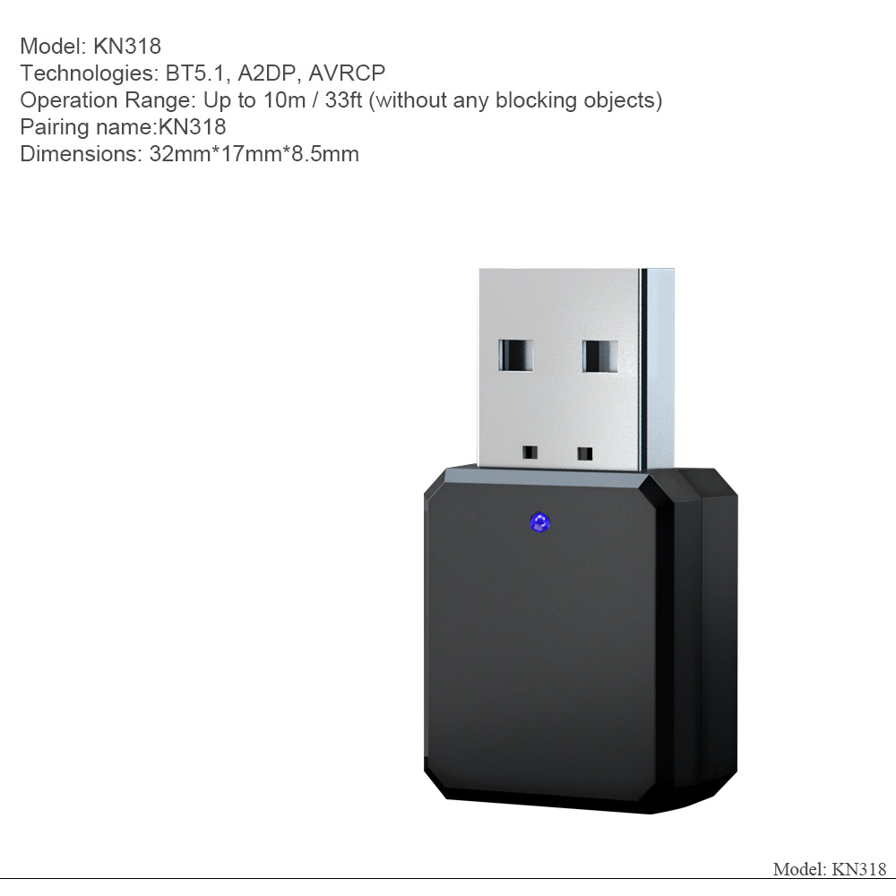 Thiết Bị Nhận Tín Hiệu Âm Thanh Bluetooth Kn318 | BigBuy360 - bigbuy360.vn