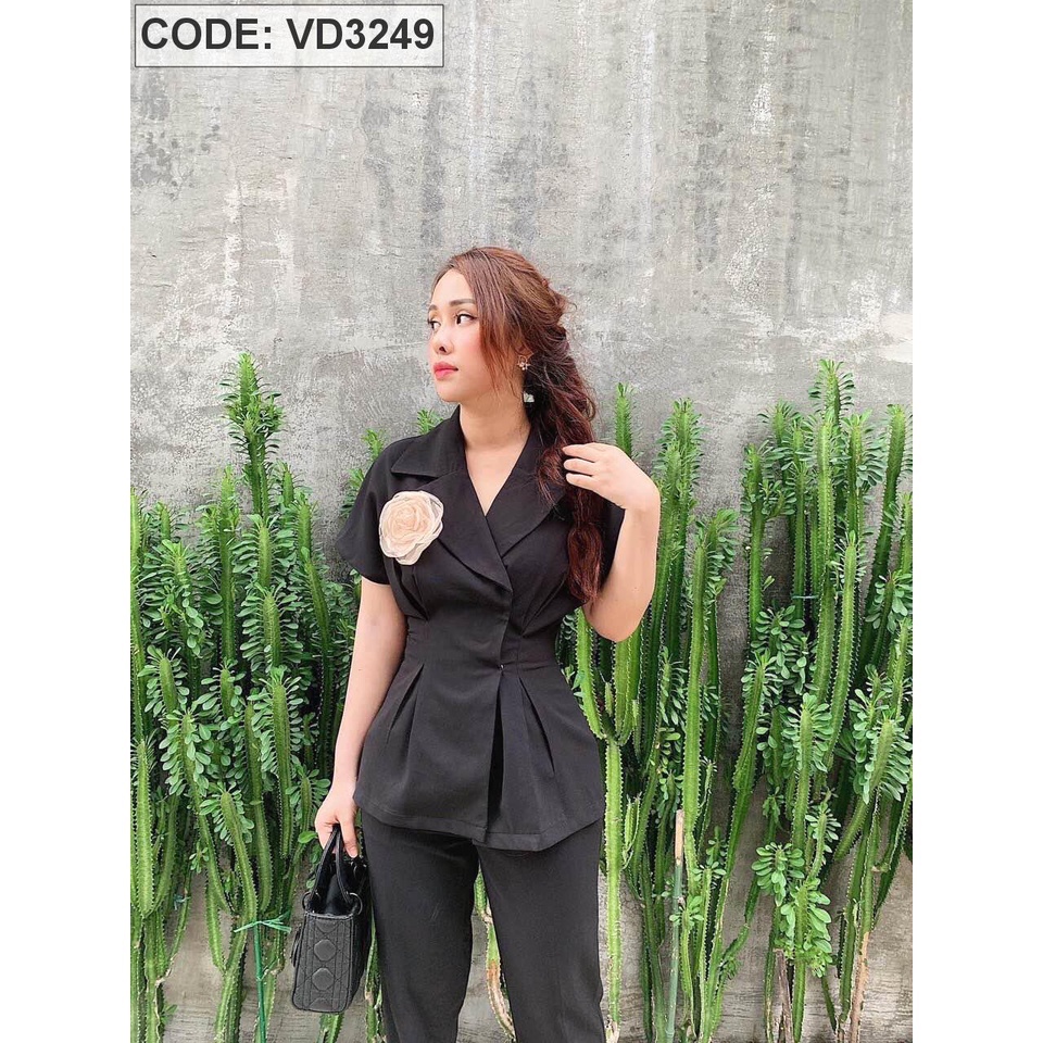 Hoa cài áo - hoa cài áo handmade cao cấp - hoa cài váy - hoa hồng cài áo - hoa handmade - tag hoa to size 10cm- TEA008