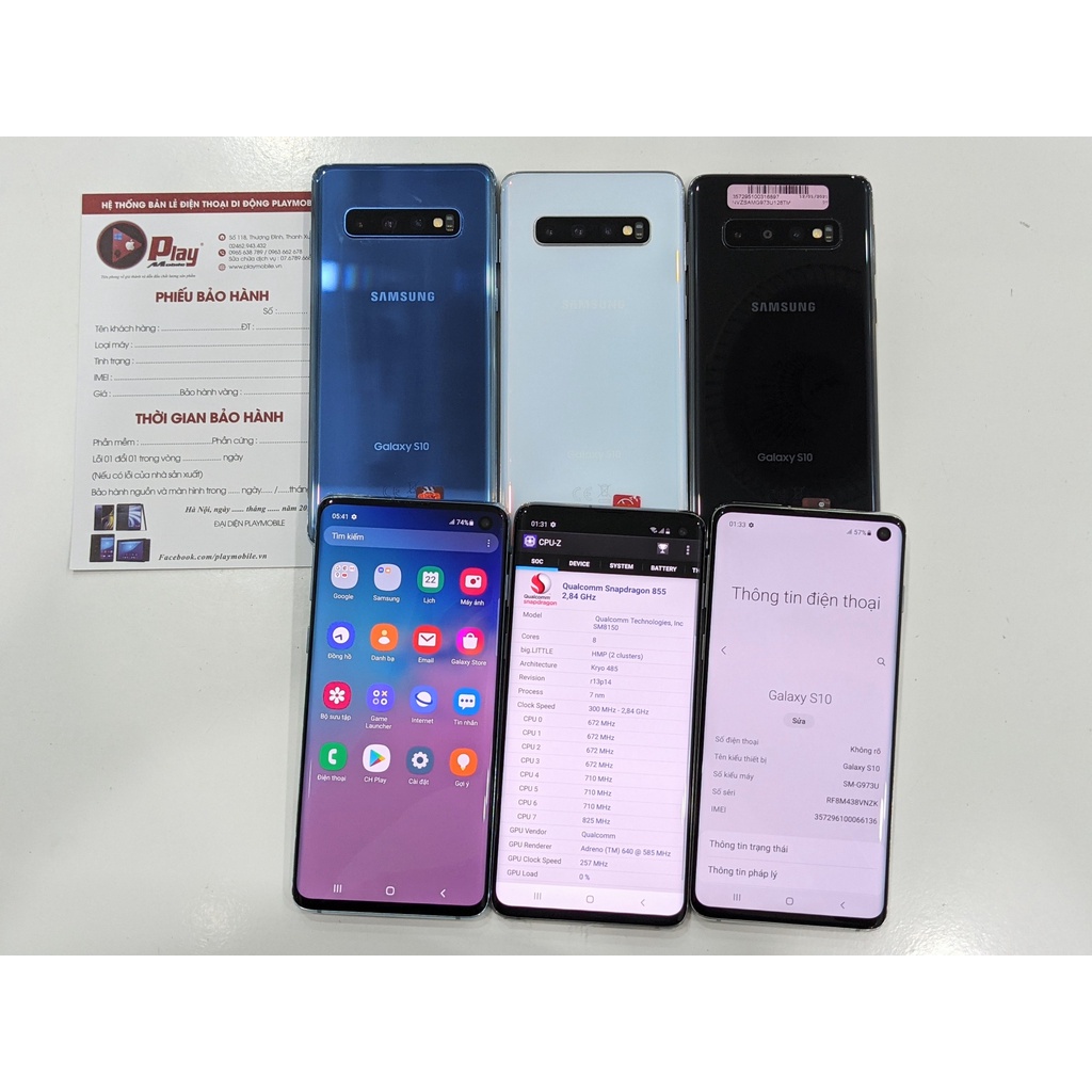 Điện Thoại Samsung Galaxy S10 Mỹ Snapdragon 855 Likenew 8/128GB Kèm đủ PK || Tại Playmobile