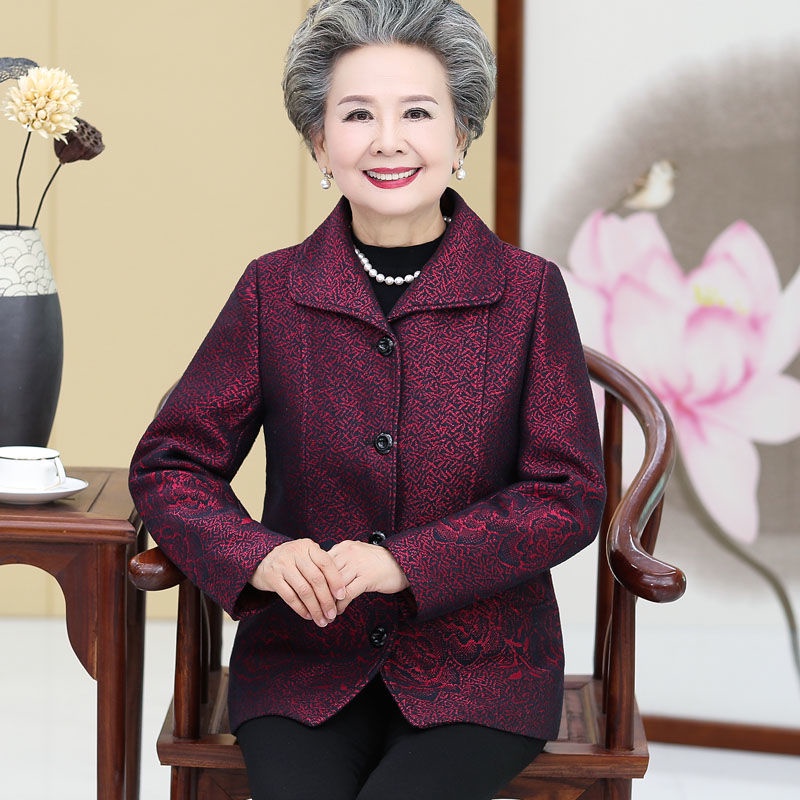 Áo khoác thu đông bà ngoại, Quần áo phụ nữ trung niên và cao tuổi 60 tuổi
