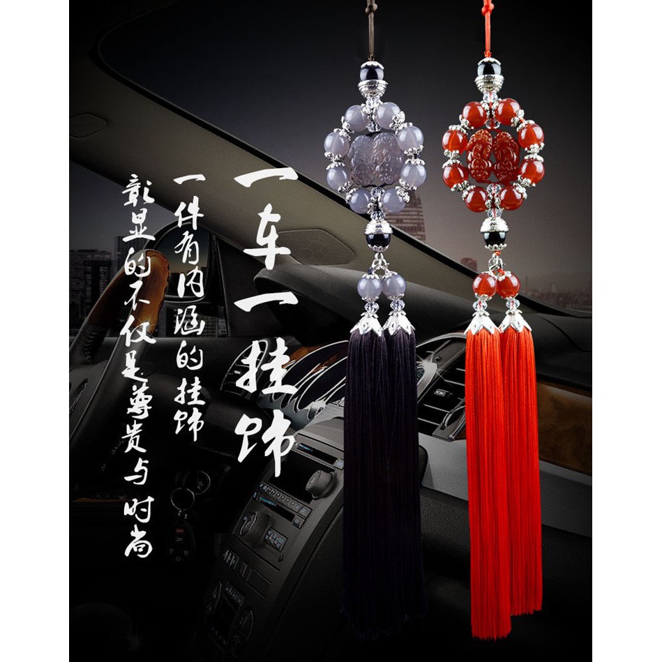 Dây treo trong ô tô cặp nghê phong thủy cực sang cực chất