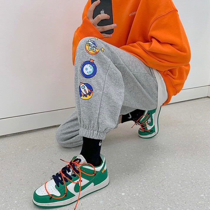 Quần Jogger In Hình Jogger Bo Lai Dáng Rộng Ulzzang Unisex - MM