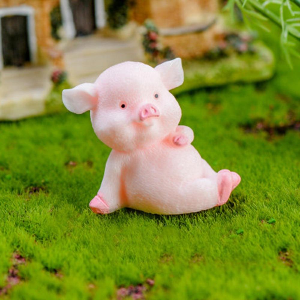 Aaron1 Đồ trang trí Chú Heo Hồng Hoạt Hình Mini Trang Trí Cho Nhà Búp Bê