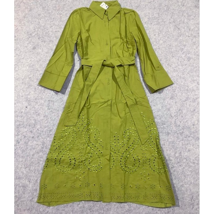 Váy sơ mi thắt eo ZR 2 màu