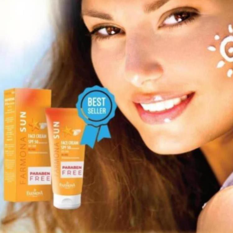 [2Trong1] Kem Chống Nắng Và Nâng Tông Farmona Sun Face Cream Oil Free Spf 50  Đặc Biệt Phù Hợp Cho Da Dầu Mụn 50ml