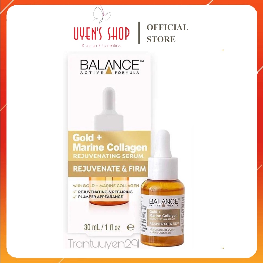 Tinh chất căng bóng da, ngừa lão hóa Balance Gold Marine Collagen Rejuvenating Serum 30ml