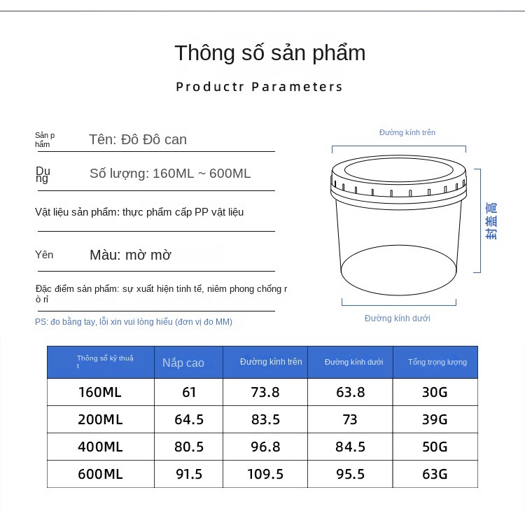 Hộp Nhựa Dày Đựng Kem/ Yogurt Có Nắp Đậy Tiện Dụng