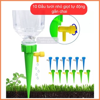 Sét 10 Đầu tưới nhỏ giọt tự động gắn chai nước