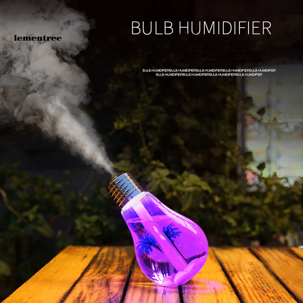 ✡WYB✡Home Mute Air Humidifier Essential Oil Diffuser Mist Maker LED Bulb Night Light