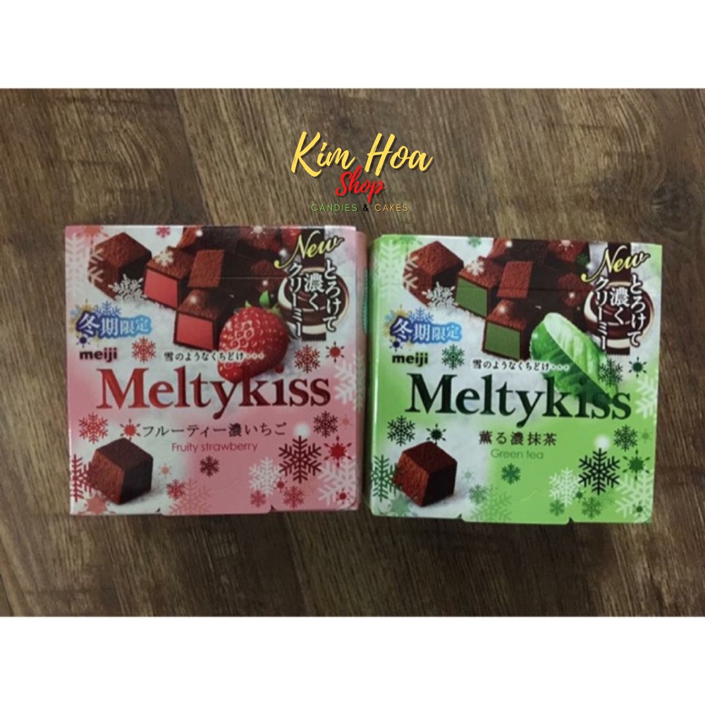 Sô-Cô-La Tươi MEIJI meltykiss 3 hương vị - MEIJI trà xanh - MEIJI dâu tây - MEIJI premiun chocolate - MADE IN JAPAN
