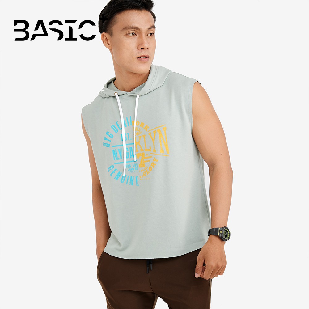 Áo tanktop hoodie brooklyn nam After All, in chữ cá tính - A03P-03