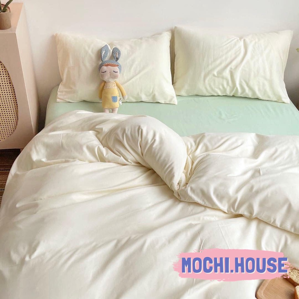 (17 màu) Bộ chăn ga gối cotton tici notag Mochi.house, màu sắc vintage, mẫu mới hot trend 2022, ga giường đẹp | BigBuy360 - bigbuy360.vn