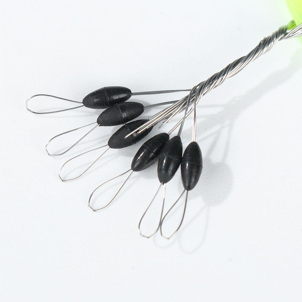 Set 60 Phụ Kiện Câu Cá Hình Trụ Nhỏ 1-6 (10 Kiểu)# Phao Câu Cá Bằng Cao Su Màu Đen Chất Lượng Cao