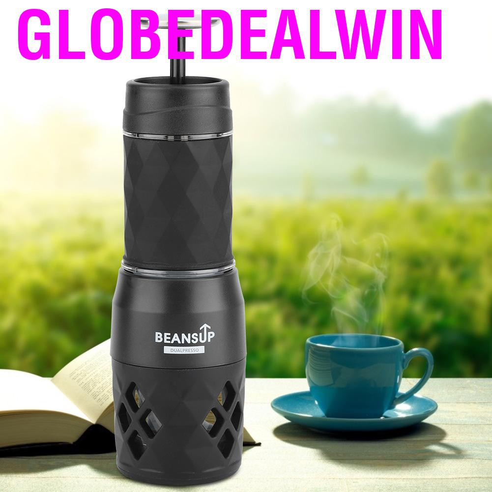 Globedealwin Portable Mini Manual Coffee Maker Handpress Capsule Powder Machine Travel