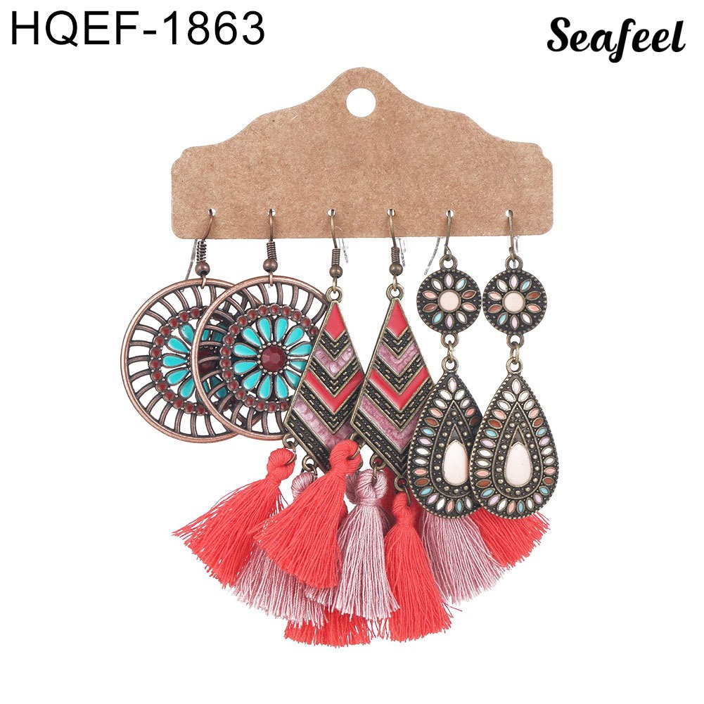 Set 3 Cặp Hoa Tai Thời Trang Dành Cho Nữ