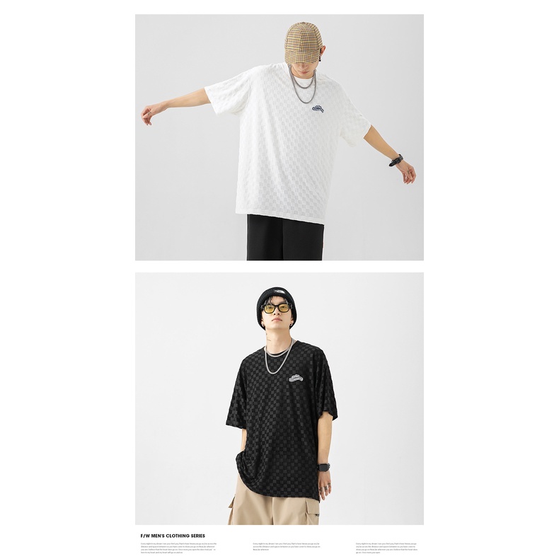 Áo thun AOKANG tay ngắn cổ tròn thêu họa tiết phong cách Nhật Bản thời trang mùa hè cho nam