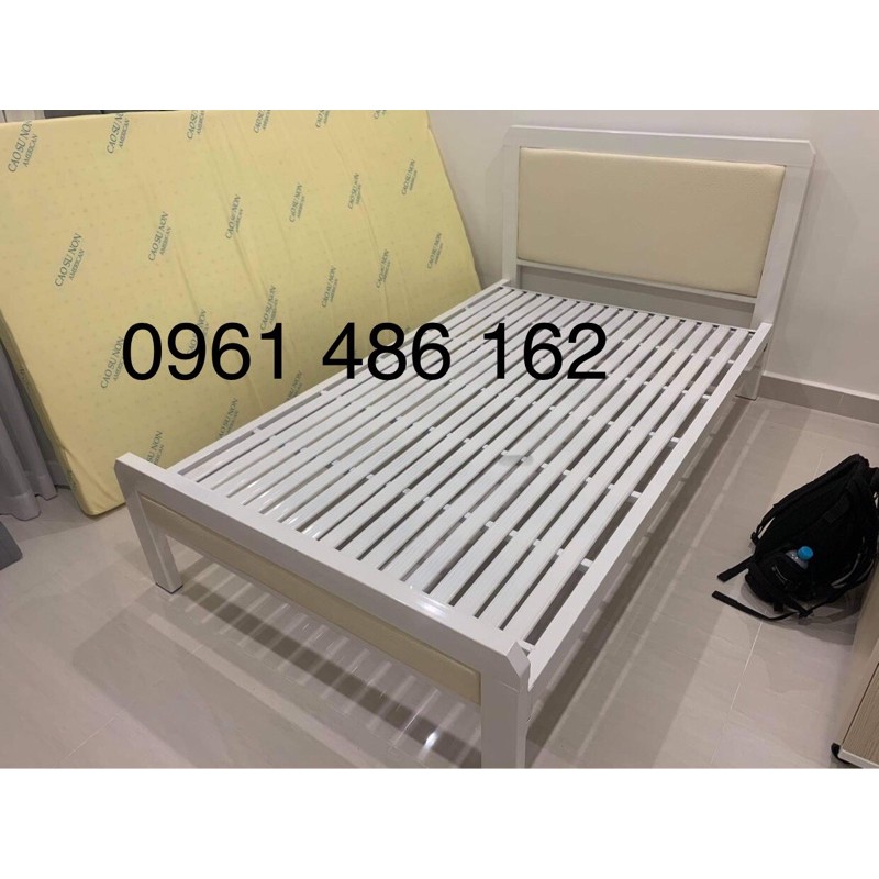 Giường khung hộp 4x8 cao cấp 1mx2m - bảo hành 2 năm - freeship hcm