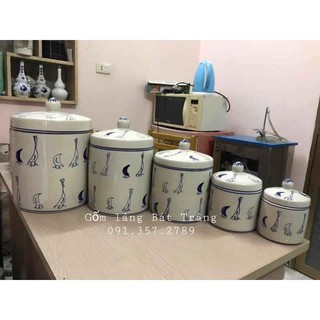 Vại muối dưa cà gốm sứ bát tràng