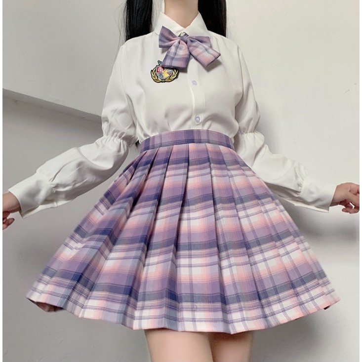 CHÂN VÁY JK CARO ULZZANG PHONG CÁCH HỌC SINH NHẬT BẢN - Full Size