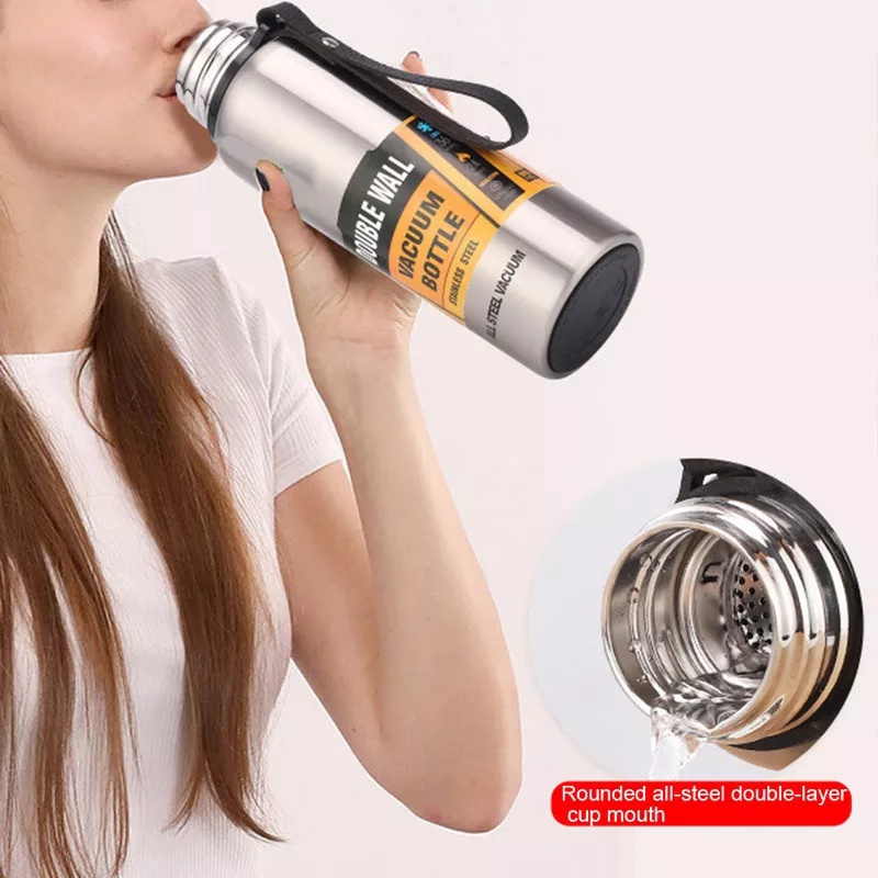 Bình giữ nhiệt nóng lạnh DOUBLE WALL  500ML / 1000ML inox chất lượng - binh giư nhiet inox