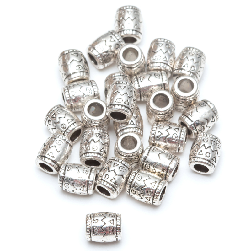 Set 30 hạt kim loại xỏ lỗ phong cách Châu Âu cổ điển dùng làm đồ trang sức