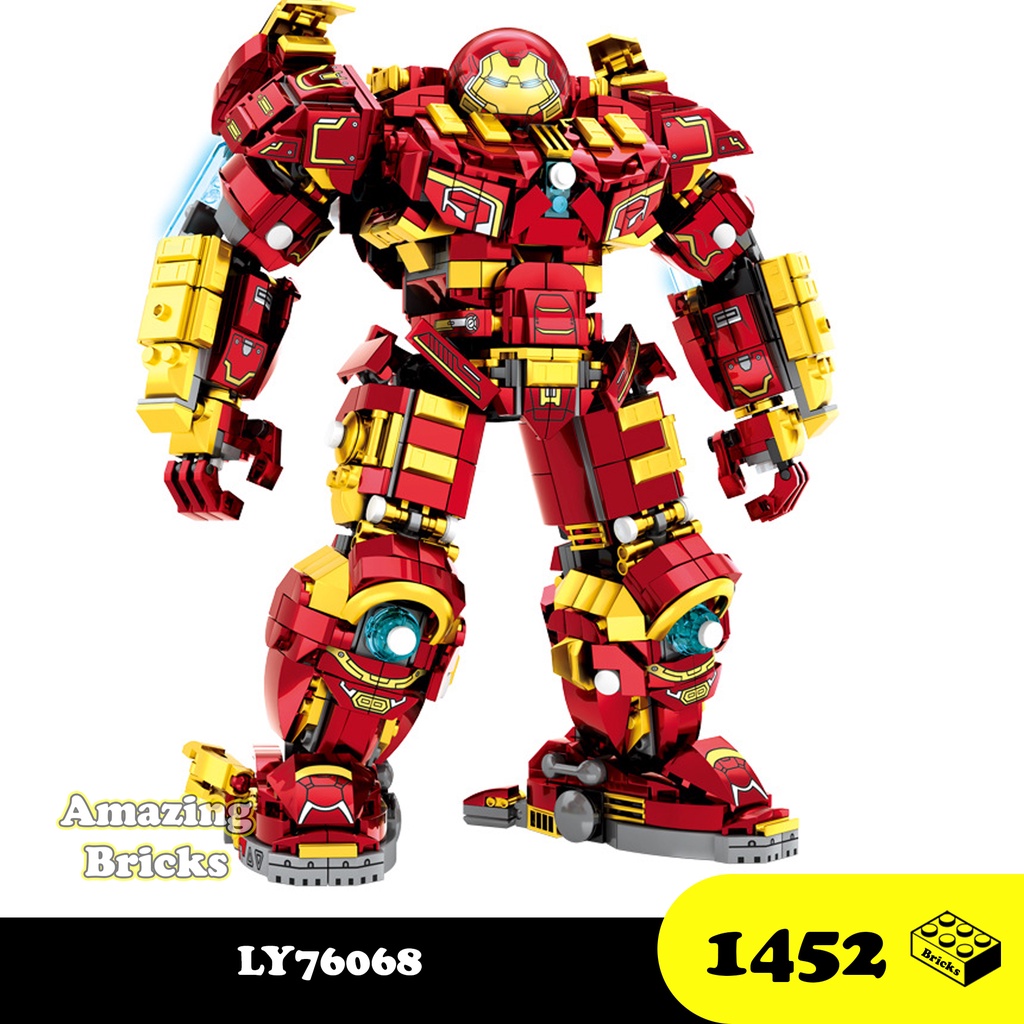 Đồ chơi Lắp ráp Hulkbuster MK48, LY76068 Xếp hình thông minh Siêu anh hùng Marvel [1452 Mảnh ghép]